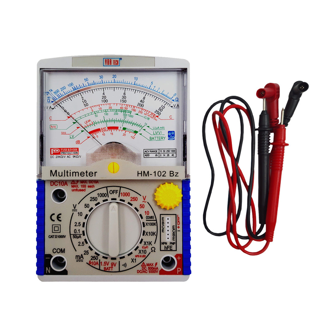 VAR TECH HM-102BZ 1000V AC/DC 10A DC Analog Multimeter  VAR TECH HM-102BZ 1000V AC/DC 10A DC Analog Multimeter